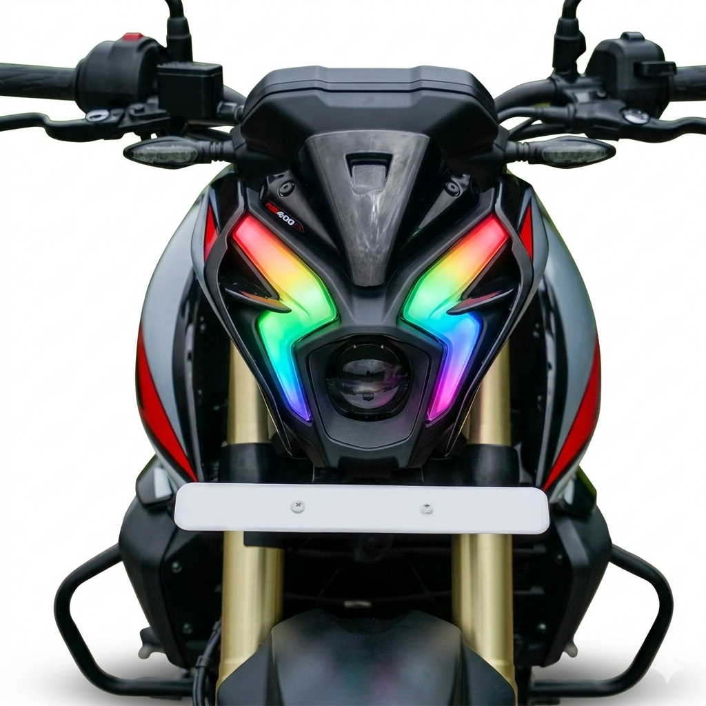 Customz Paradise® Bajaj Pulsar NS400Z Smart RGB Mobile App Control DRL - 142+ Modes - Plug & Play