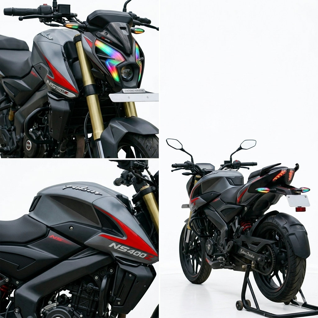Customz Paradise® Bajaj Pulsar NS400Z Smart RGB Mobile App Control DRL - 142+ Modes - Plug & Play