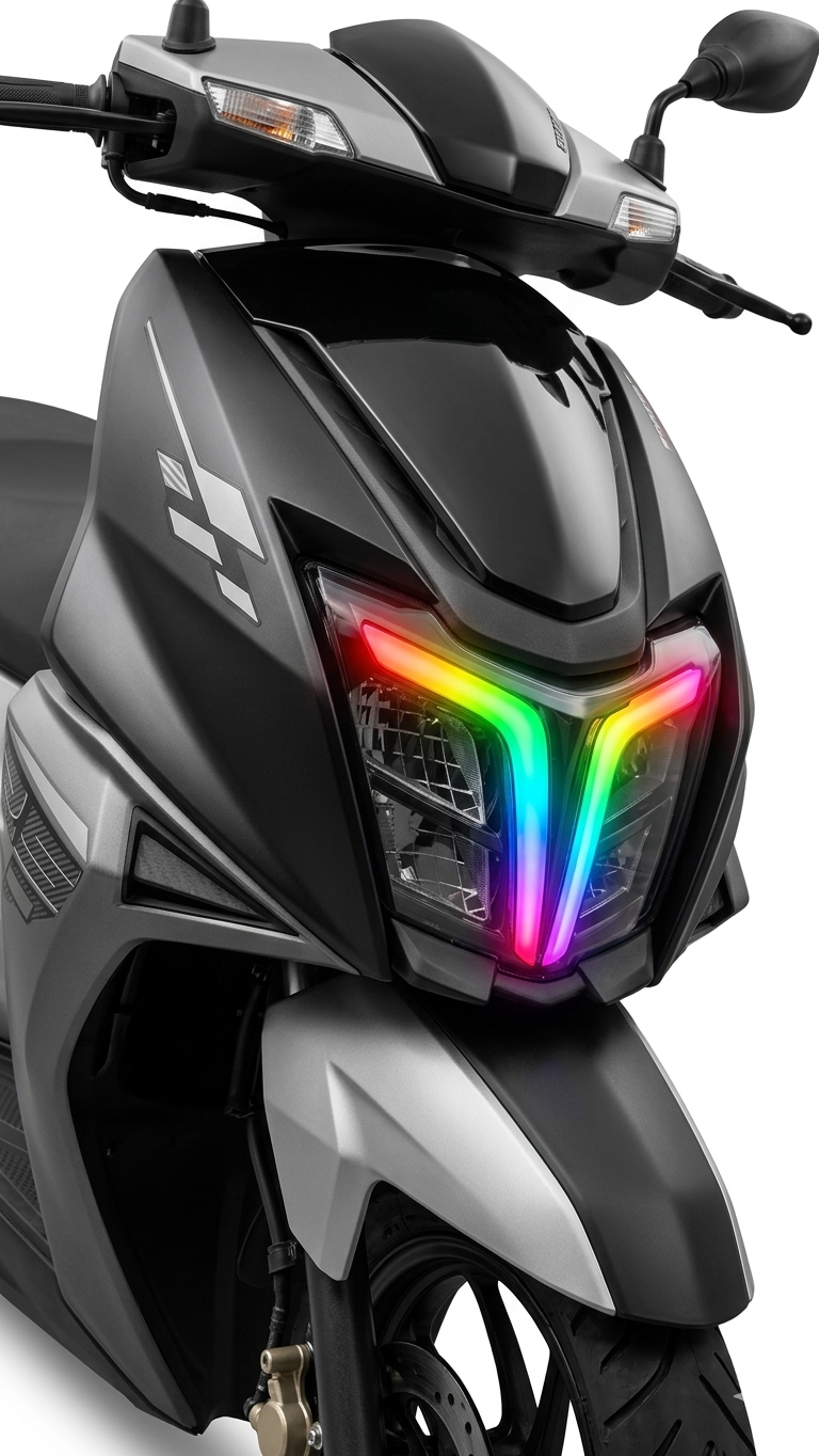 Customz Paradise® TVS Ntorq 125 Smart RGB Mobile App Control DRL - 142+ Modes - Plug & Play