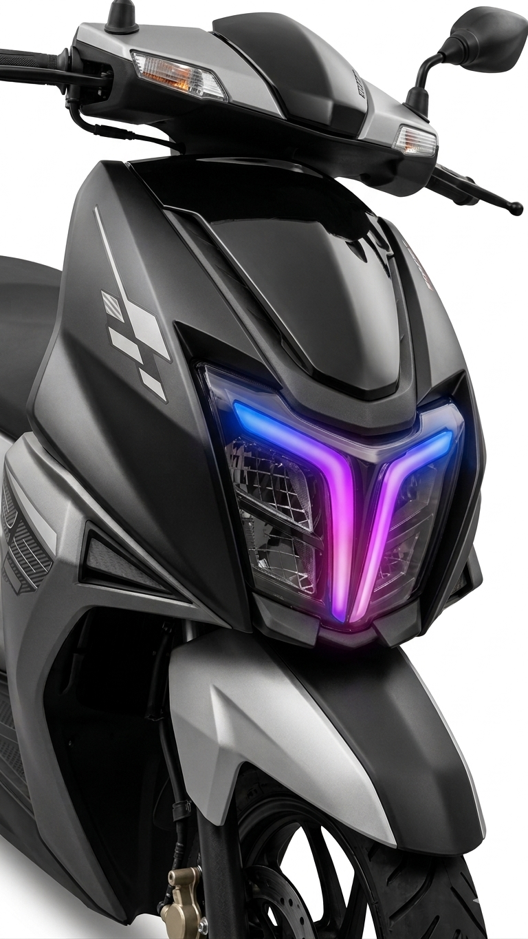 Customz Paradise® TVS Ntorq 125 Smart RGB Mobile App Control DRL - 142+ Modes - Plug & Play
