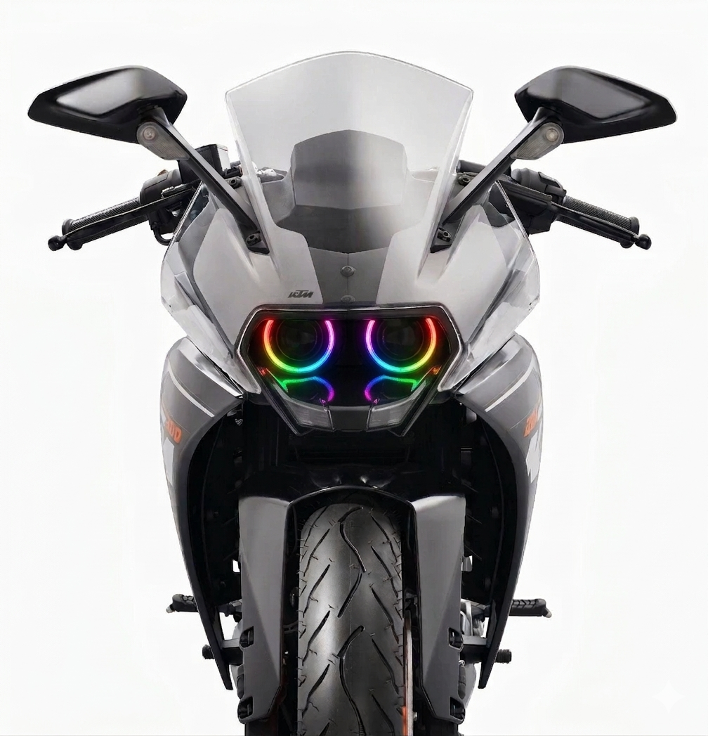 Customz Paradise® KTM RC 390/200/125 Gen 1 Smart RGB Mobile App Control DRL - 142+ Modes - Plug & Play