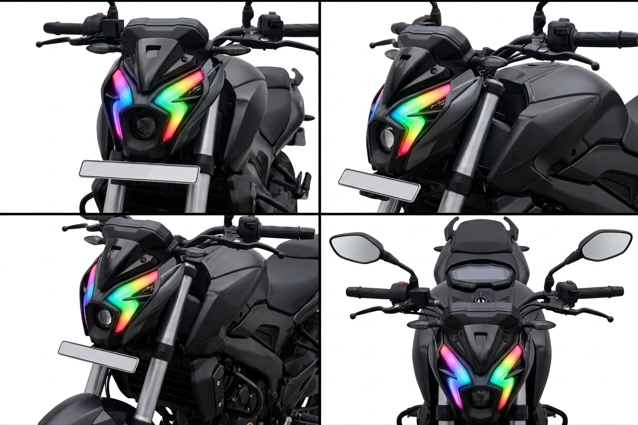 Customz Paradise® Bajaj Pulsar NS400Z Smart RGB Mobile App Control DRL - 142+ Modes - Plug & Play