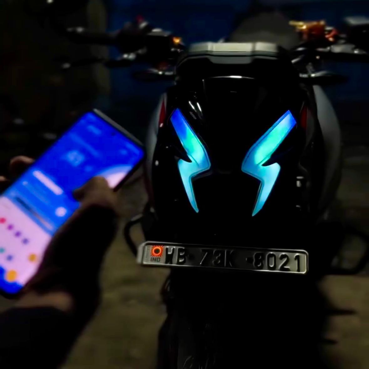 Customz Paradise® Bajaj Pulsar NS400Z Smart RGB Mobile App Control DRL - 142+ Modes - Plug & Play