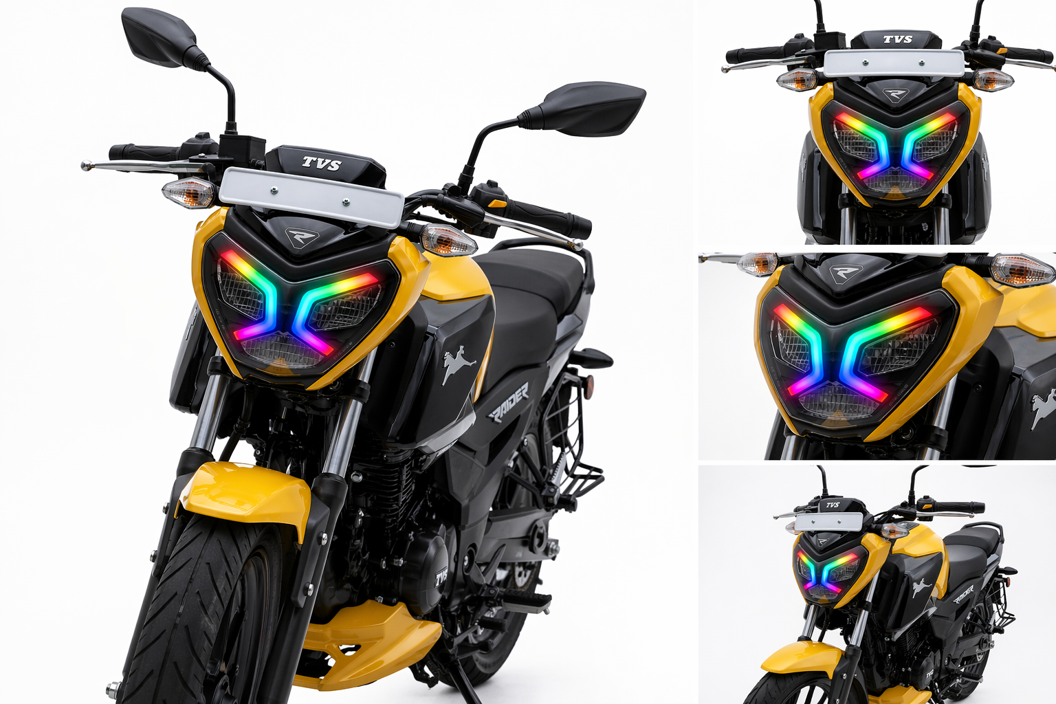 Customz Paradise® TVS Raider 125 Smart RGB Mobile App Control DRL - 142+ Modes - Plug & Play