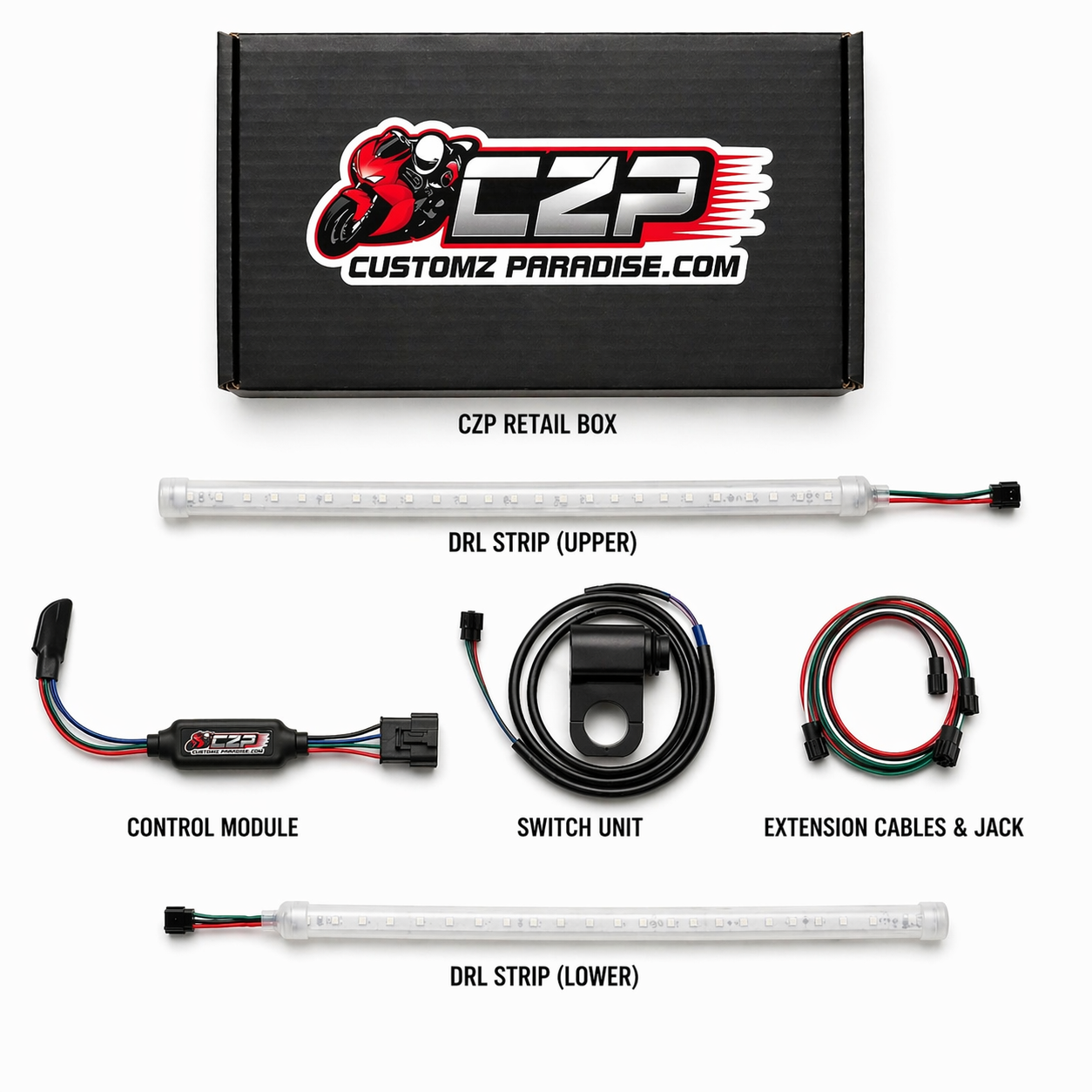 Customz Paradise® Yamaha R15 V3 / V3S Smart RGB Mobile App Control DRL - 142+ Modes - Plug & Play
