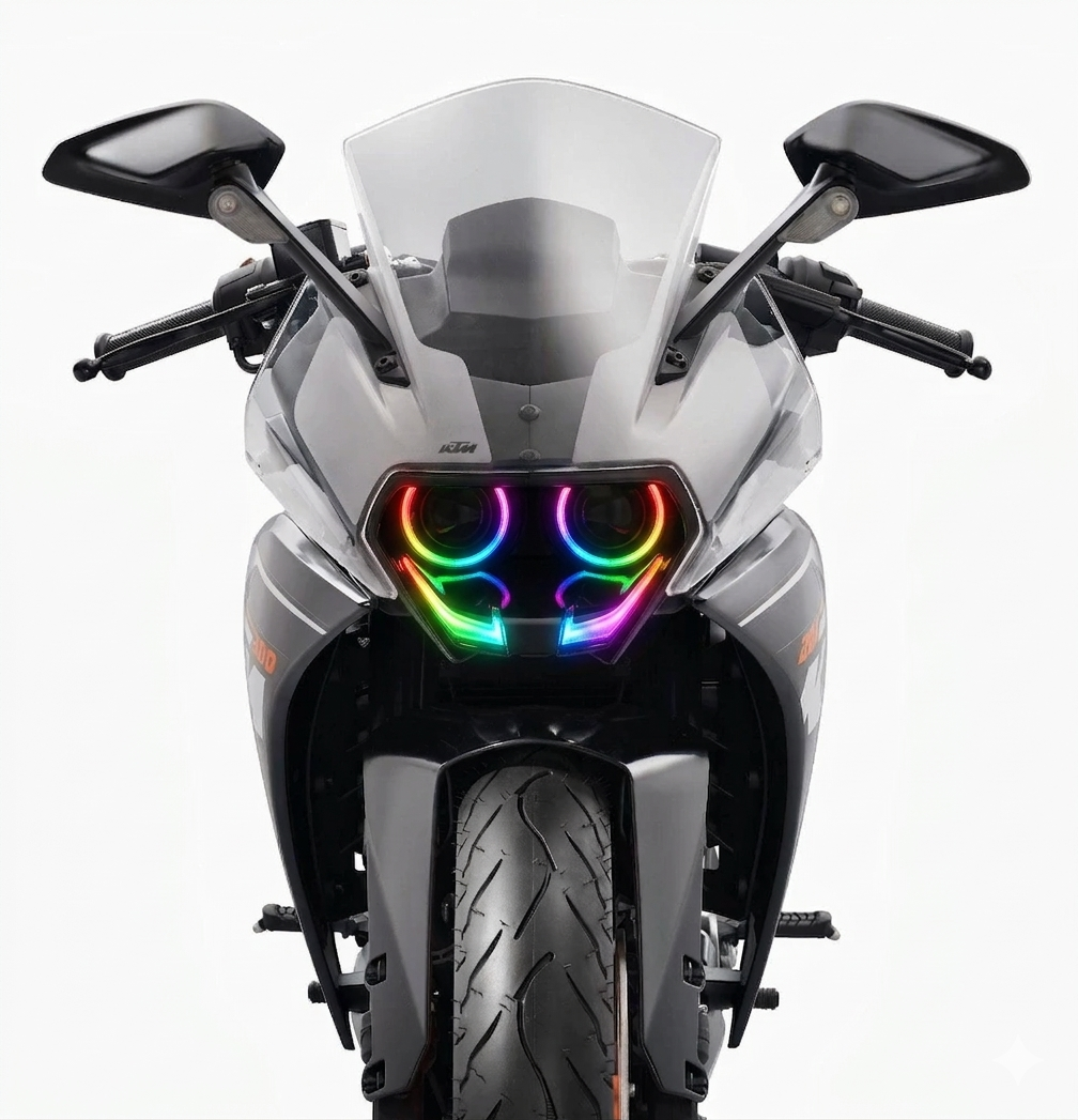 Customz Paradise® KTM RC 390/200/125 Gen 1 Smart RGB Mobile App Control DRL - 142+ Modes - Plug & Play