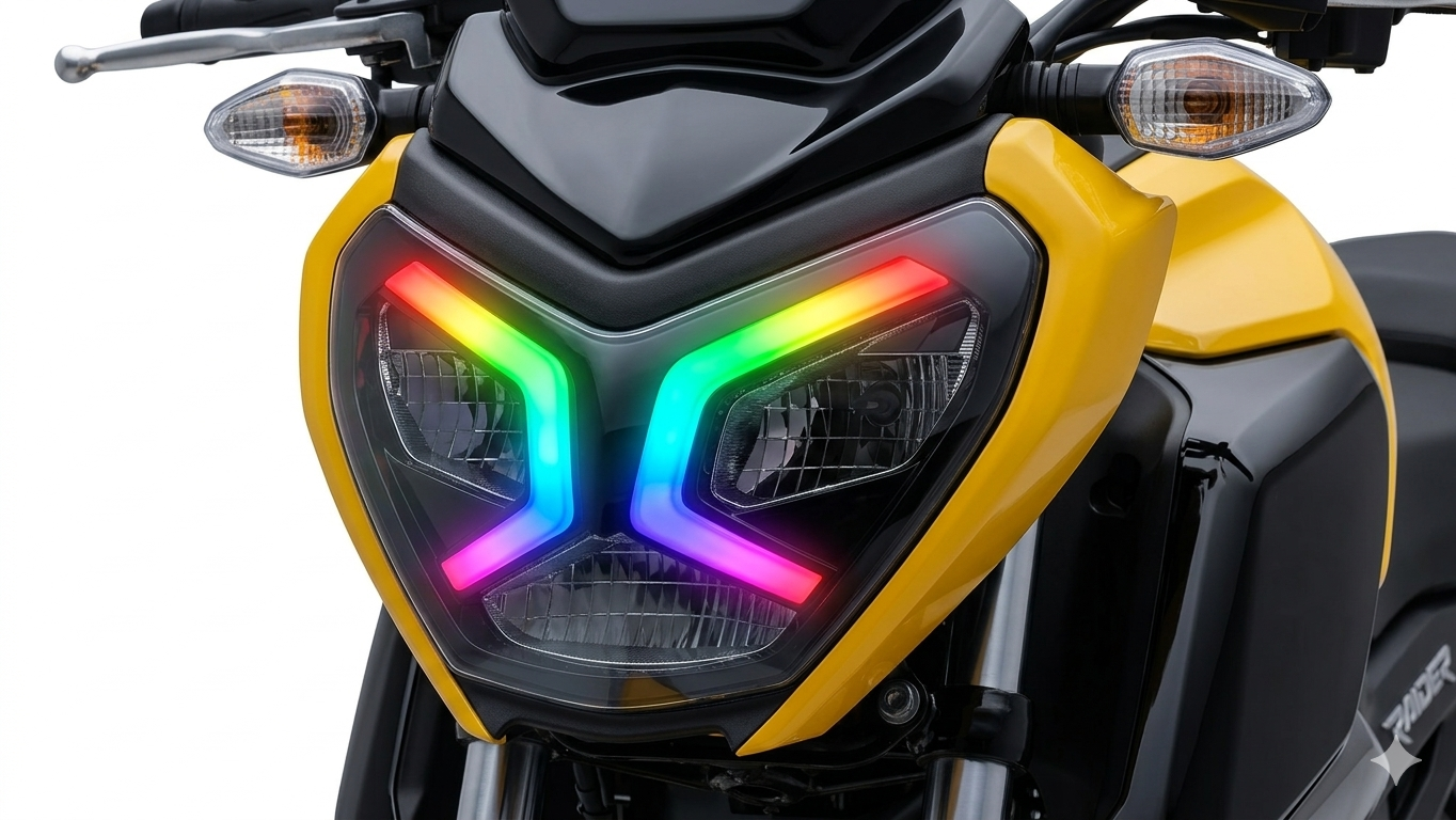 Customz Paradise® TVS Raider 125 Smart RGB Mobile App Control DRL - 142+ Modes - Plug & Play