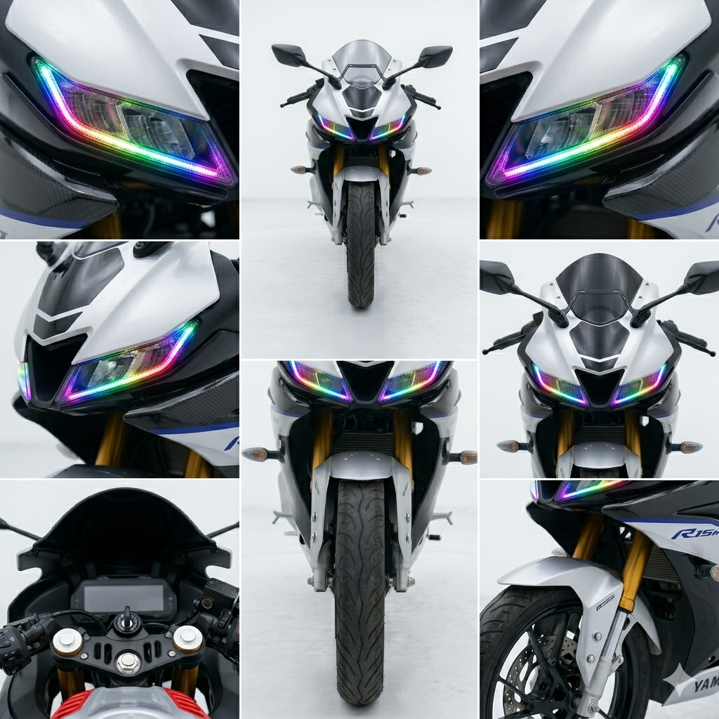 Customz Paradise® Yamaha R15 V3 / V3S Smart RGB Mobile App Control DRL - 142+ Modes - Plug & Play