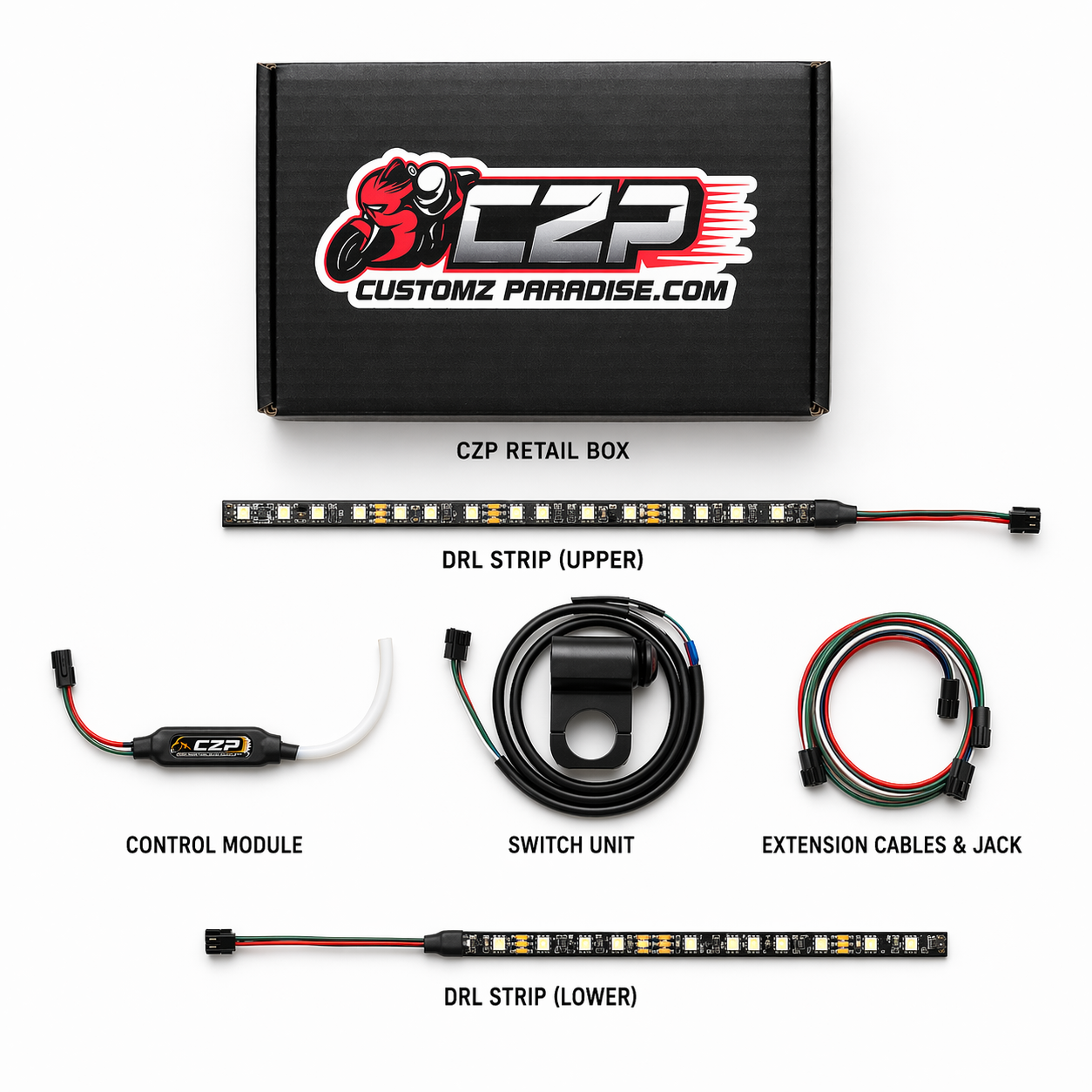 Customz Paradise® Yamaha FZ-S Smart RGB Mobile App Control DRL - 142+ Modes - Plug & Play